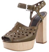 Thumbnail for your product : Marni Leather Lasercut Accents Sandals