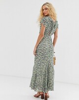 Thumbnail for your product : And other stories & ruffled maxi dress in green floral print