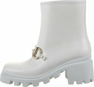 Gucci Hasler Horsebit Accent Rubber Rain Boots - Green Boots, Shoes -  GUC1360872