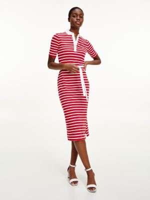 tommy hilfiger breton regular midi dress