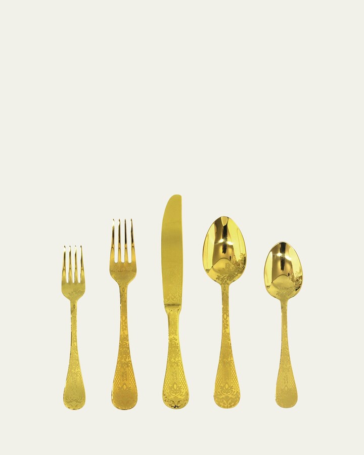Mepra Casablanca Oro 5-Piece Flatware Set