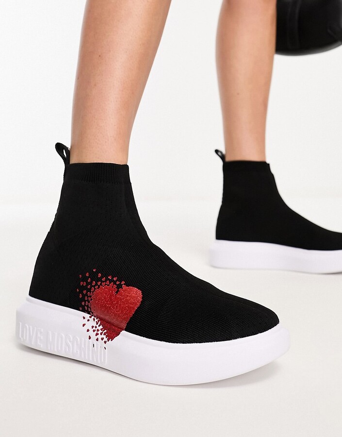 Sock Sneakers Cheap Moschino Trainers Love Moschino Sock