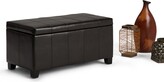 Thumbnail for your product : Simpli Home Poway Faux Leather Rectangular Storage Ottoman