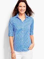 Thumbnail for your product : Talbots The Perfect Elbow Sleeve Shirt-Geo Diamonds
