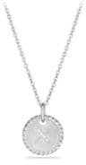 Thumbnail for your product : David Yurman Initial Charm Necklace With Diamonds In 18K White Gold