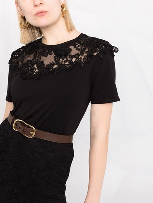 Ermanno Scervino floral lace short sleeve T-shirt