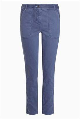 Next Womens Navy Casual Pocket Straight Leg Trousers
