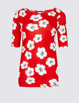 Thumbnail for your product : M&S Collection Pure Cotton Floral Print T-Shirt