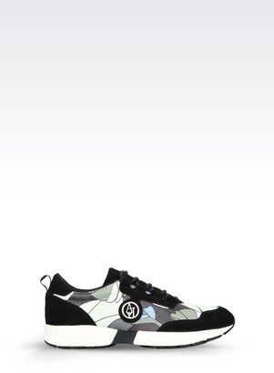 Armani Jeans Running Shoe In Leather