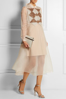 Thumbnail for your product : DELPOZO Embellished silk-organza blouse