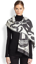 Thumbnail for your product : Alexander McQueen Moths Wool Scarf