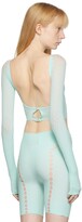 Thumbnail for your product : POSTER GIRL Blue Octavia Cropped Cardigan