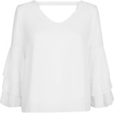 Thumbnail for your product : New Look Mela Pearl Tiered Sleeve Blouse