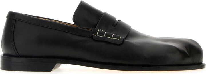 J.W.Anderson Black Leather Paw Loafers
