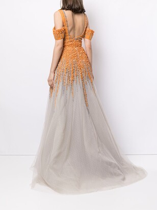 Saiid Kobeisy Sequin-Embellished Tulle Gown