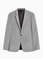 Thumbnail for your product : Topman Grey Marl Skinny Fit Single Breasted Suit Blazer With Notch Lapels