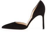 Thumbnail for your product : Manolo Blahnik Tayler Suede Pointed d'Orsay Pump, Black