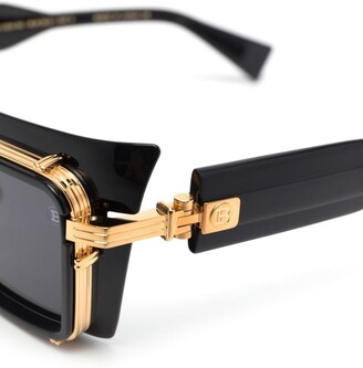 Balmain Eyewear Admirable rectangle-frame sunglasses