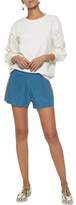 Thumbnail for your product : Stella McCartney Paneled Silk Crepe De Chine Shorts