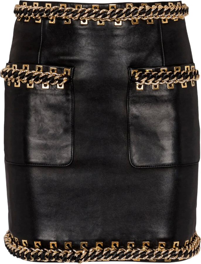 Balmain Chain-Detail Mini Skirt