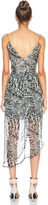 Thumbnail for your product : Zimmermann Plunge Drape Silk Dress in Leopard