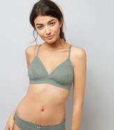 Thumbnail for your product : New Look Green Lace Trim Bralet