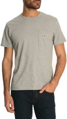 MAISON KITSUNÉ Grey patch pocket T-shirt