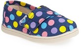 Thumbnail for your product : Toms 'Classic Tiny - Rainbow Dot' Slip-On (Baby, Walker & Toddler)