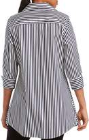 Thumbnail for your product : Foxcroft Cecilia Stripe Button-Down Tunic