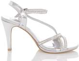 Thumbnail for your product : Quiz Silver Metallic Slant Strap Heels