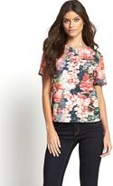 Thumbnail for your product : Fashion Union Waffle Floral Top