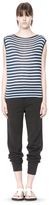 Thumbnail for your product : Alexander Wang Stripe Linen Boatneck Muscle Tee