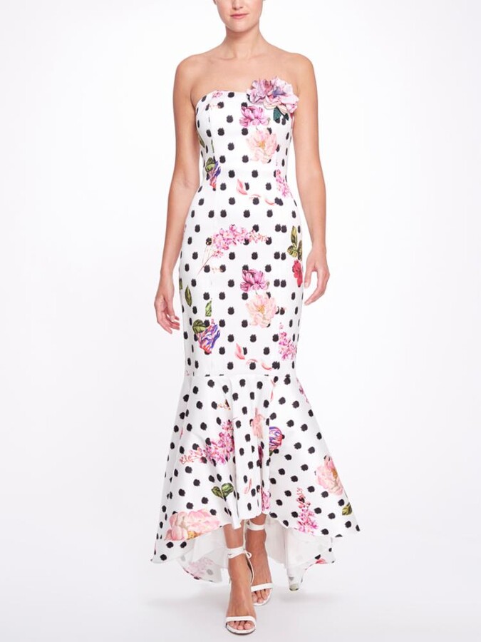 Strapless Polka Dot Dress | ShopStyle