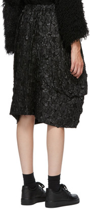 Comme des Garcons Black Textured Midi Skirt