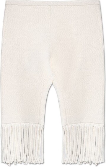 Proenza Schouler High Waist Fringed Edge Biker Shorts