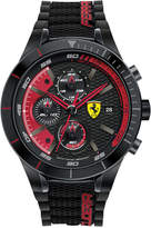 Thumbnail for your product : Ferrari Men's Chronograph RedRev Evo Black Silicone Strap Watch 46mm 830260
