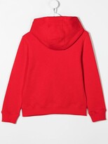 Thumbnail for your product : Lanvin Embroidered-Logo Organic Cotton Hoodie