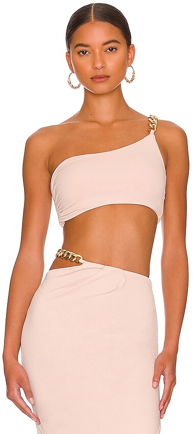 Mode Tops Cropped tops leslie huhn Cropped top nude casual uitstraling 