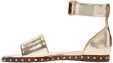 Thumbnail for your product : Valentino Gold Patent Soul Stud Sandals