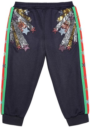 Gucci Children Embellished cotton-blend trackpants