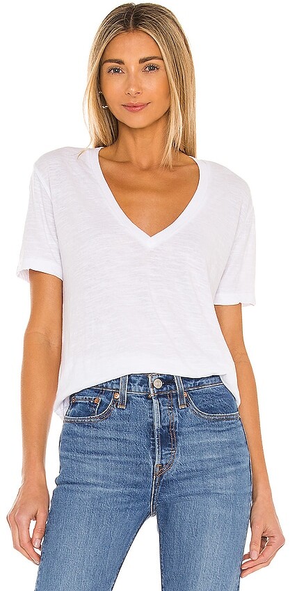 Monrow Oversized V Neck Tee