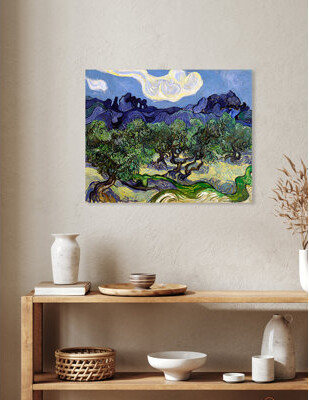 Millwood Pines Olive Trees, Van Gogh Art Reproduction, Giclee Print Canvas Wall Art for Home Decor