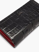 Thumbnail for your product : Christian Louboutin Paloma Crocodile-effect Leather Continental Wallet - Black Multi