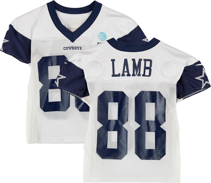 Fanatics Authentic CeeDee Lamb Dallas Cowboys Practice-Used #88 White Nike Jersey from the 2024-25 NFL Season
