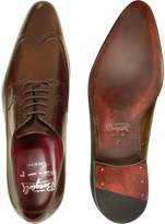 Thumbnail for your product : Fratelli Borgioli Handmade Brown Italian Leather Wingtip Dress Shoes