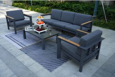 Latitude Run Harbin 4 Piece Sofa Seating Group with Cushions
