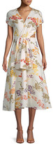 Thumbnail for your product : Rosie Assoulin Swept Away Floral Midi Dress