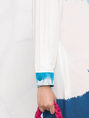 Alberta Ferretti Tie-Dye Shirt Maxi Dress