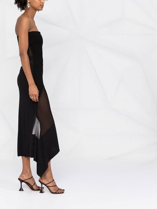 Thierry Mugler Semi-Sheer Strapless Dress