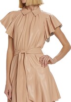Thumbnail for your product : Alice + Olivia McKell Belted Faux Leather Minidress